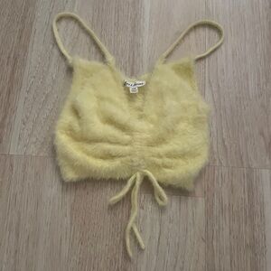 For Love And Lemons Sunny Fuzzy Crop Top